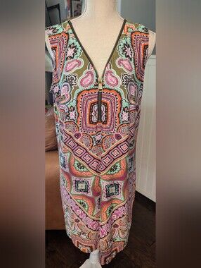 MSK Beige Multi-Print Scarf